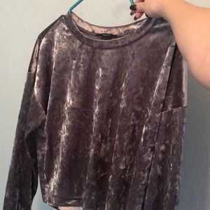 Velvet grey crew neck